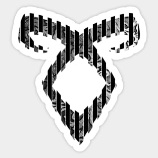 Shadowhunters rune / The mortal instruments - Angelic power rune (lines divided with metallic flowers texture) - Clary, Alec, Jace, Izzy, Magnus - Mundane Sticker